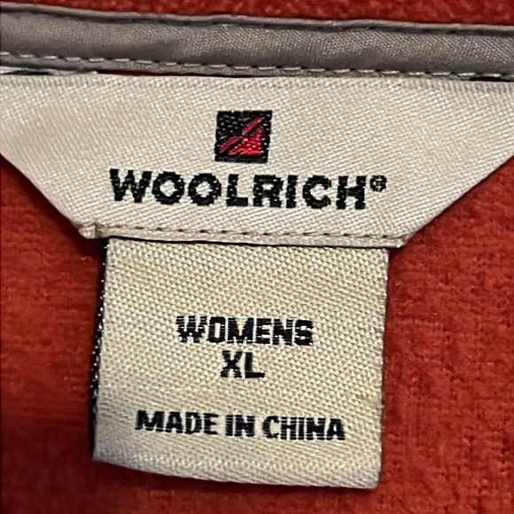 Women's Woolrich Vintage Fleece Vest Size‎ XL Rust/Orange Zip Up Firefly - Picture 3 of 6